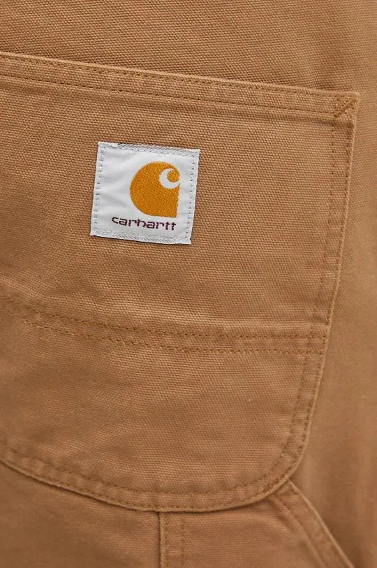 Carhartt WIP cotton trousers Double Knee Pant brown color I031501.HZ02