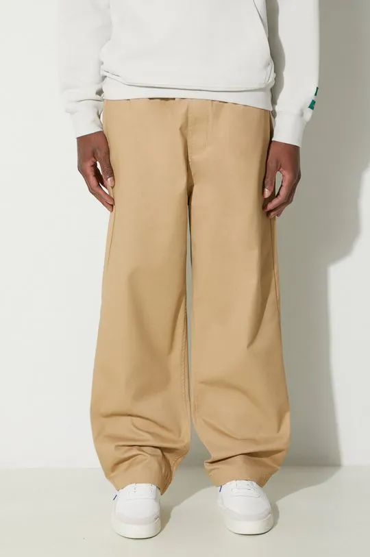 Carhartt WIP trousers Newhaven Pant men's beige color I032913.1YA02