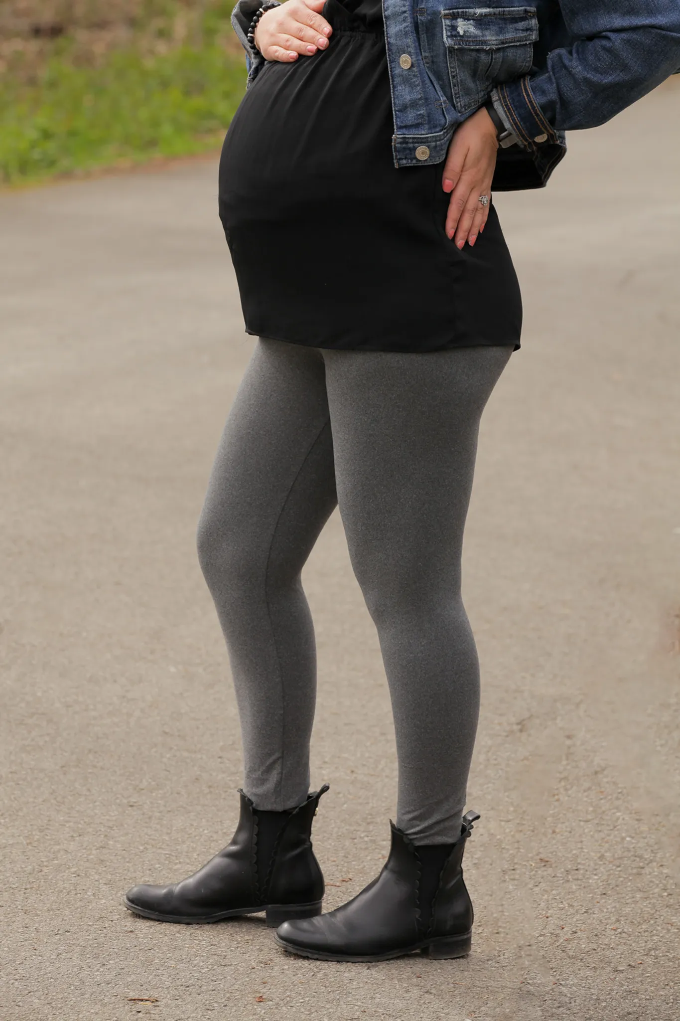 Charcoal Grey Maternity Leggings