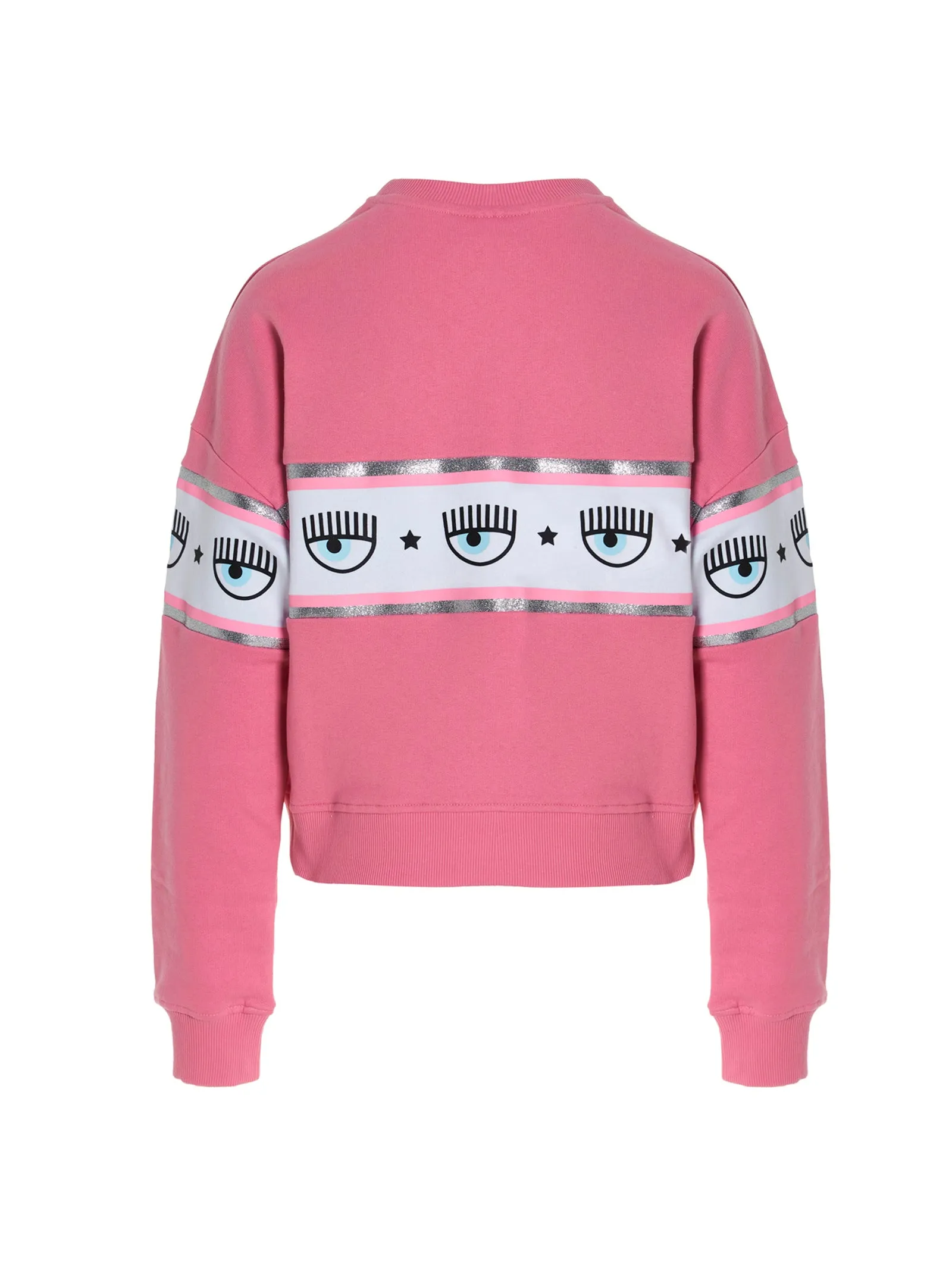 Chiara Ferragni Glitter Logo-Taped Crewneck Sweatshirt