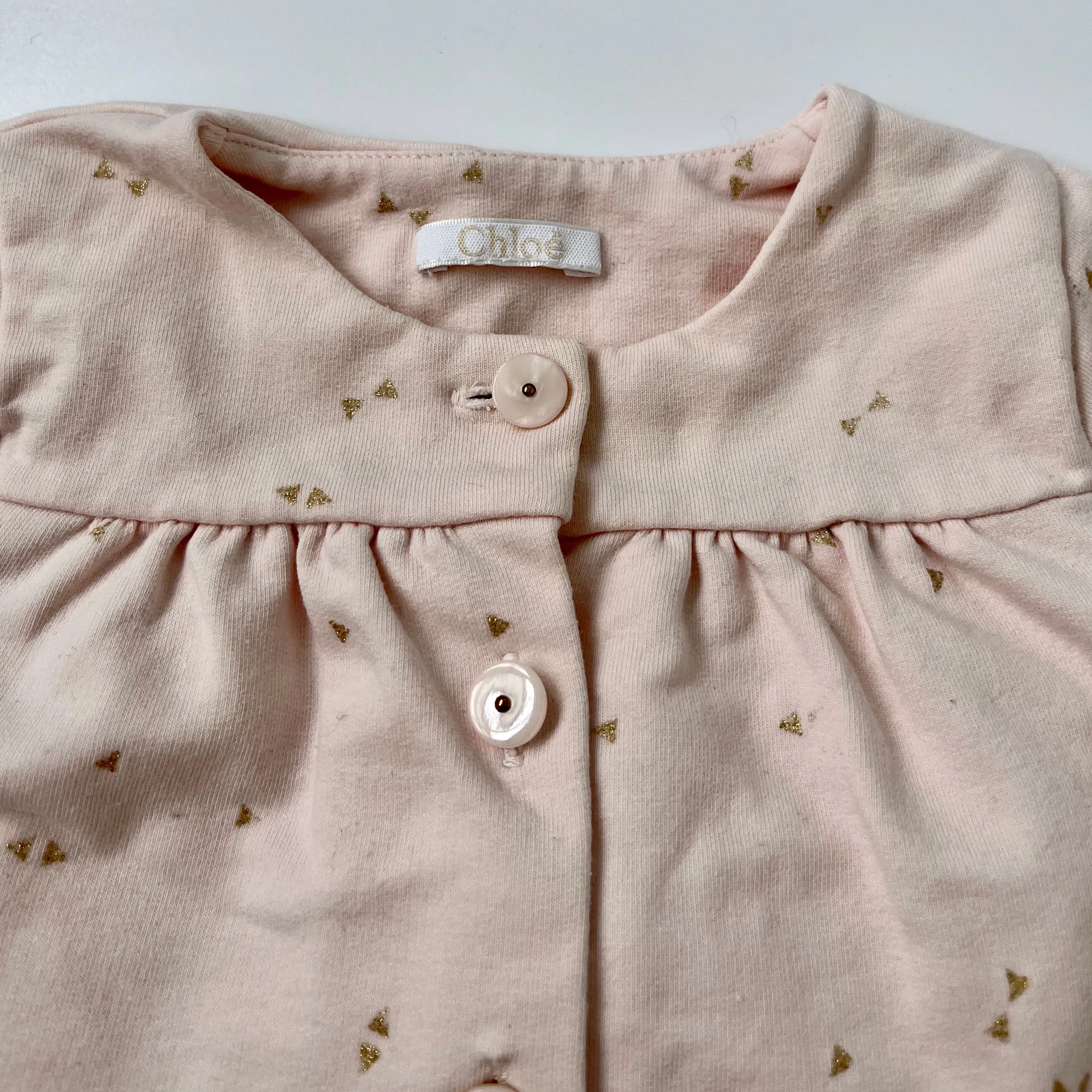 Chloé Blush Pink Jersey Set: 3 Months