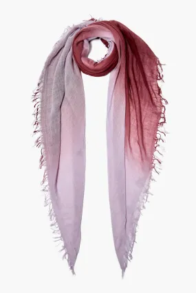 Chocolate Truffle Dip-Dyed Cashmere and Silk Scarf