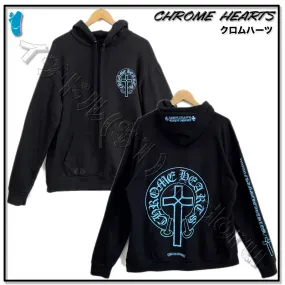 CHROME HEARTS  |Unisex Street Style Cotton Logos on the Sleeves Logo Hoodies