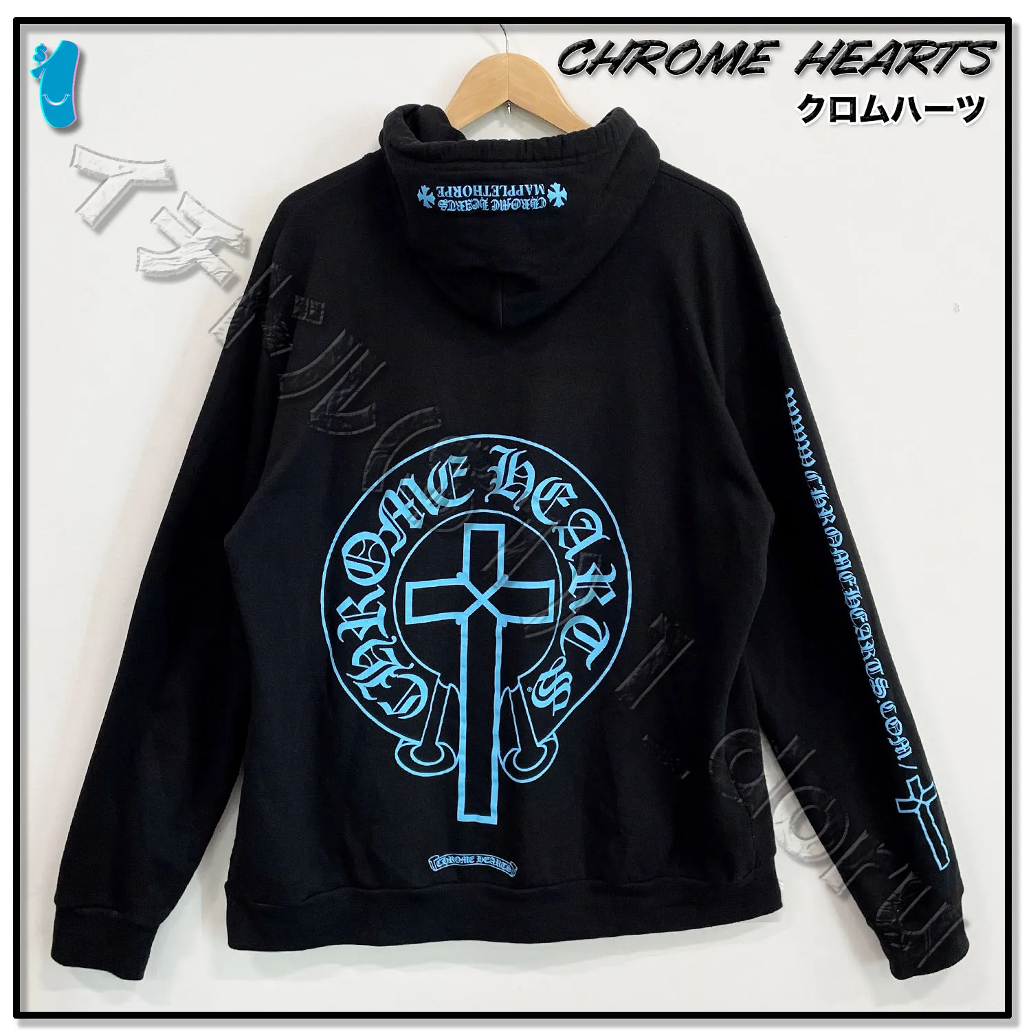 CHROME HEARTS  |Unisex Street Style Cotton Logos on the Sleeves Logo Hoodies