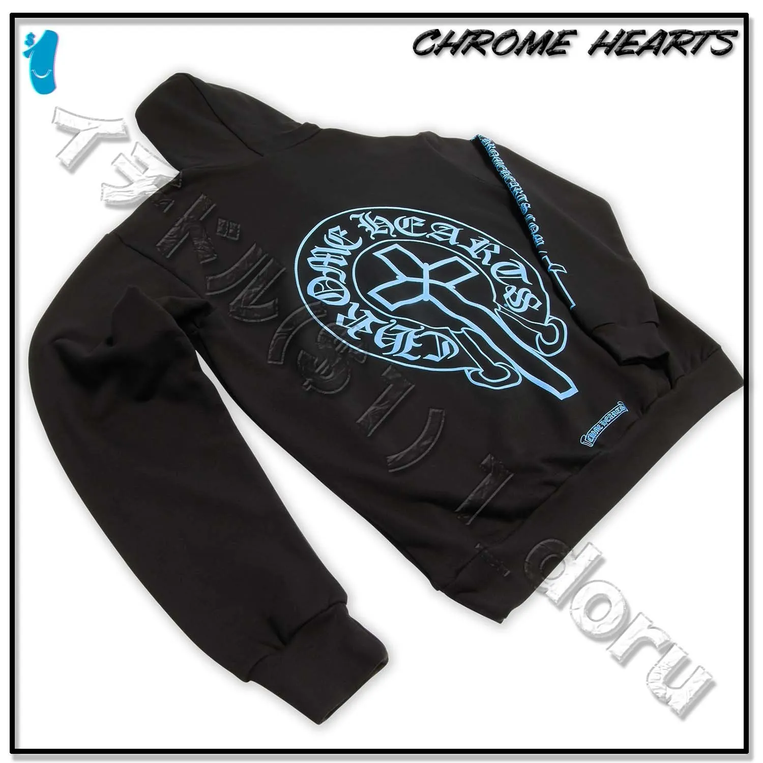 CHROME HEARTS  |Unisex Street Style Cotton Logos on the Sleeves Logo Hoodies