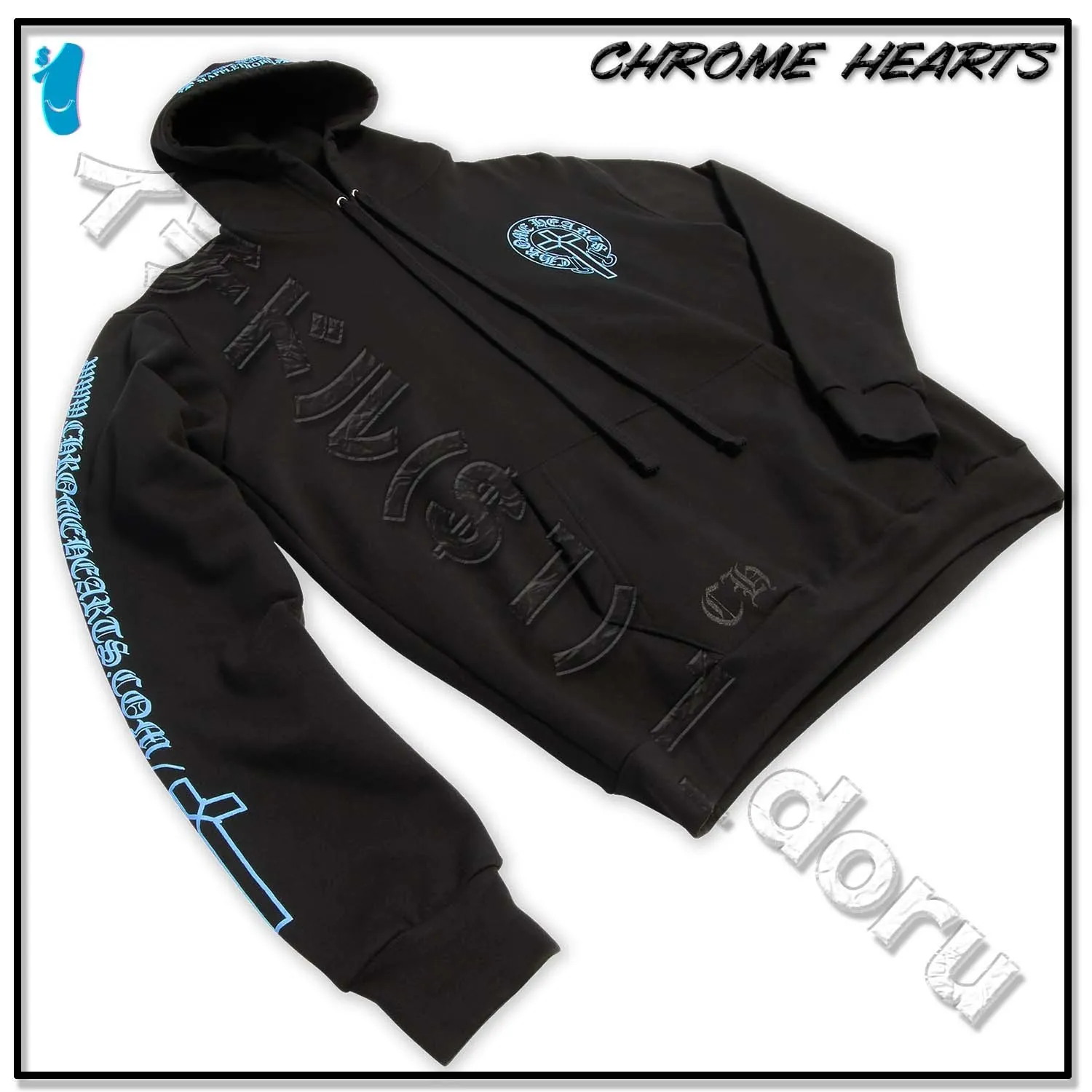 CHROME HEARTS  |Unisex Street Style Cotton Logos on the Sleeves Logo Hoodies