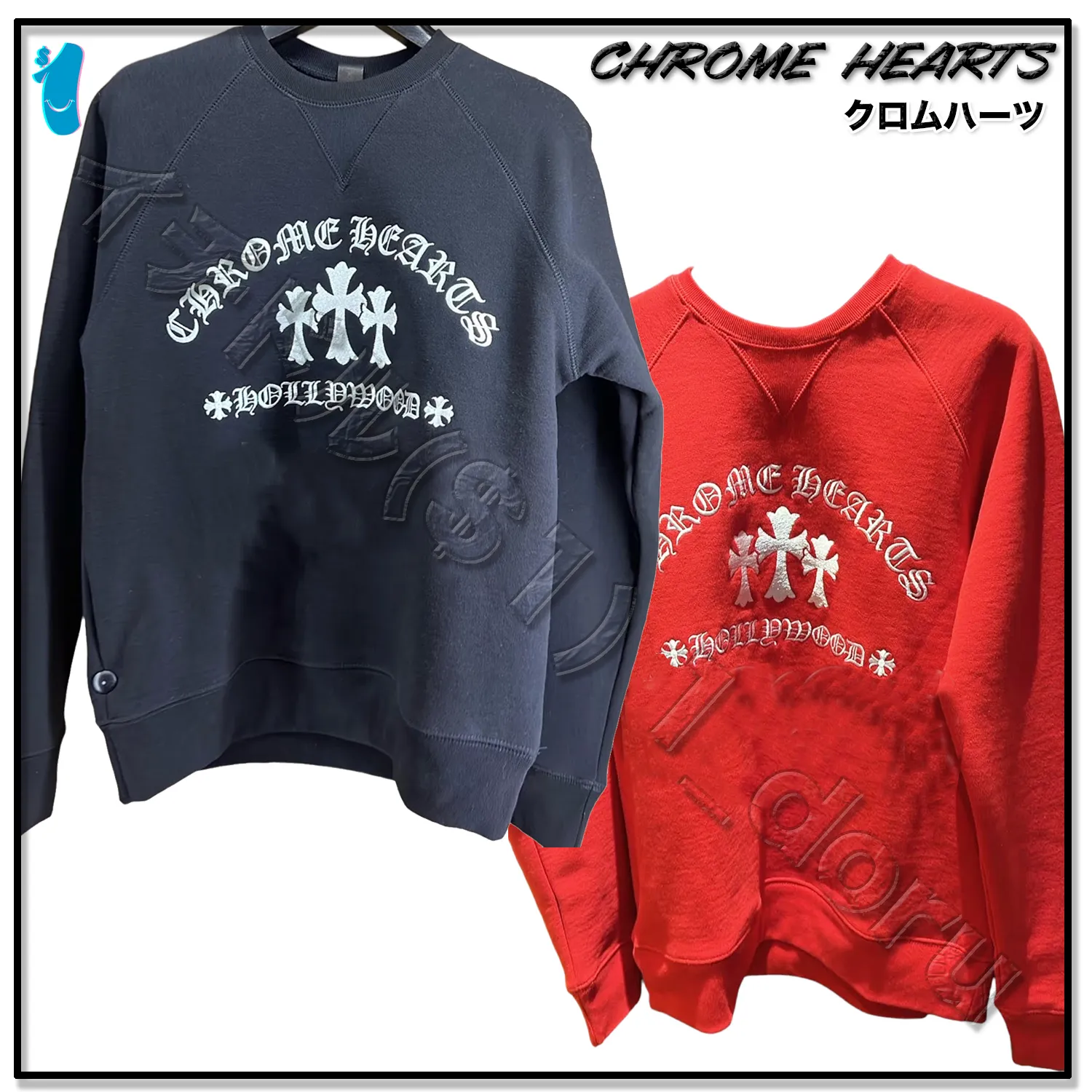 CHROME HEARTS  |Unisex Street Style Long Sleeves Cotton Logo Sweatshirts