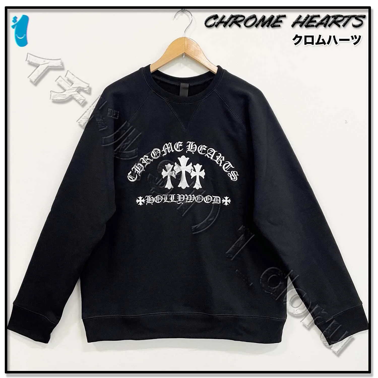 CHROME HEARTS  |Unisex Street Style Long Sleeves Cotton Logo Sweatshirts