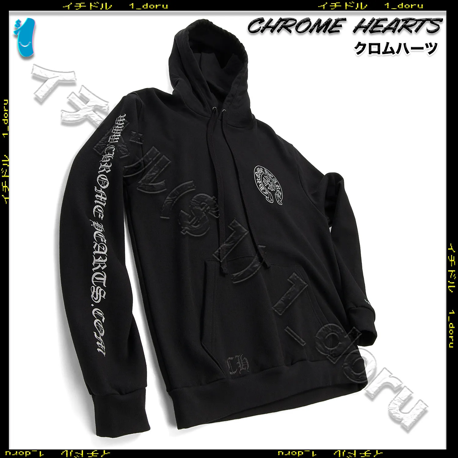 CHROME HEARTS  |Unisex Street Style Long Sleeves Cotton Logos on the Sleeves