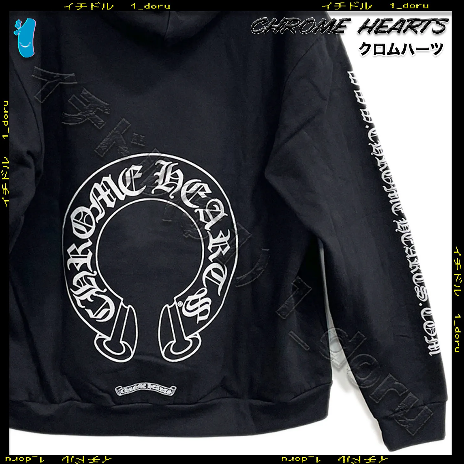 CHROME HEARTS  |Unisex Street Style Long Sleeves Cotton Logos on the Sleeves