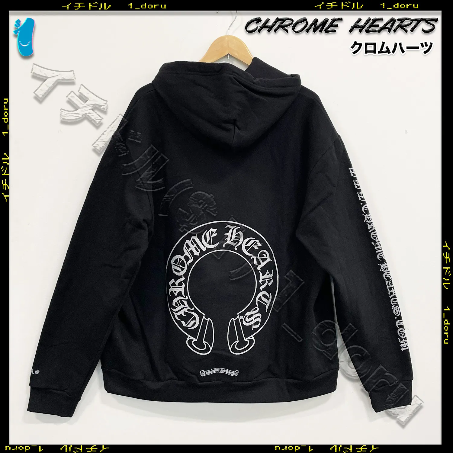 CHROME HEARTS  |Unisex Street Style Long Sleeves Cotton Logos on the Sleeves