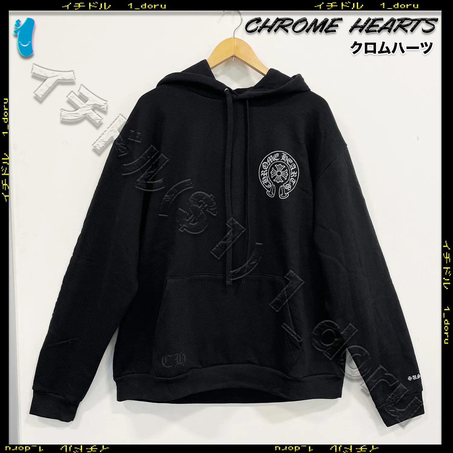 CHROME HEARTS  |Unisex Street Style Long Sleeves Cotton Logos on the Sleeves