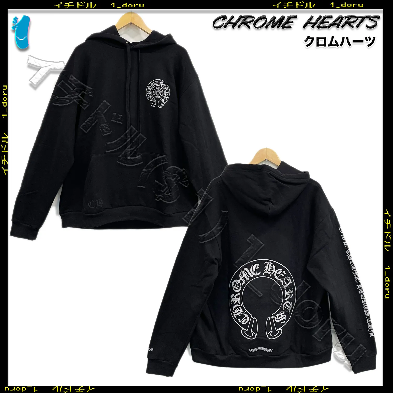 CHROME HEARTS  |Unisex Street Style Long Sleeves Cotton Logos on the Sleeves