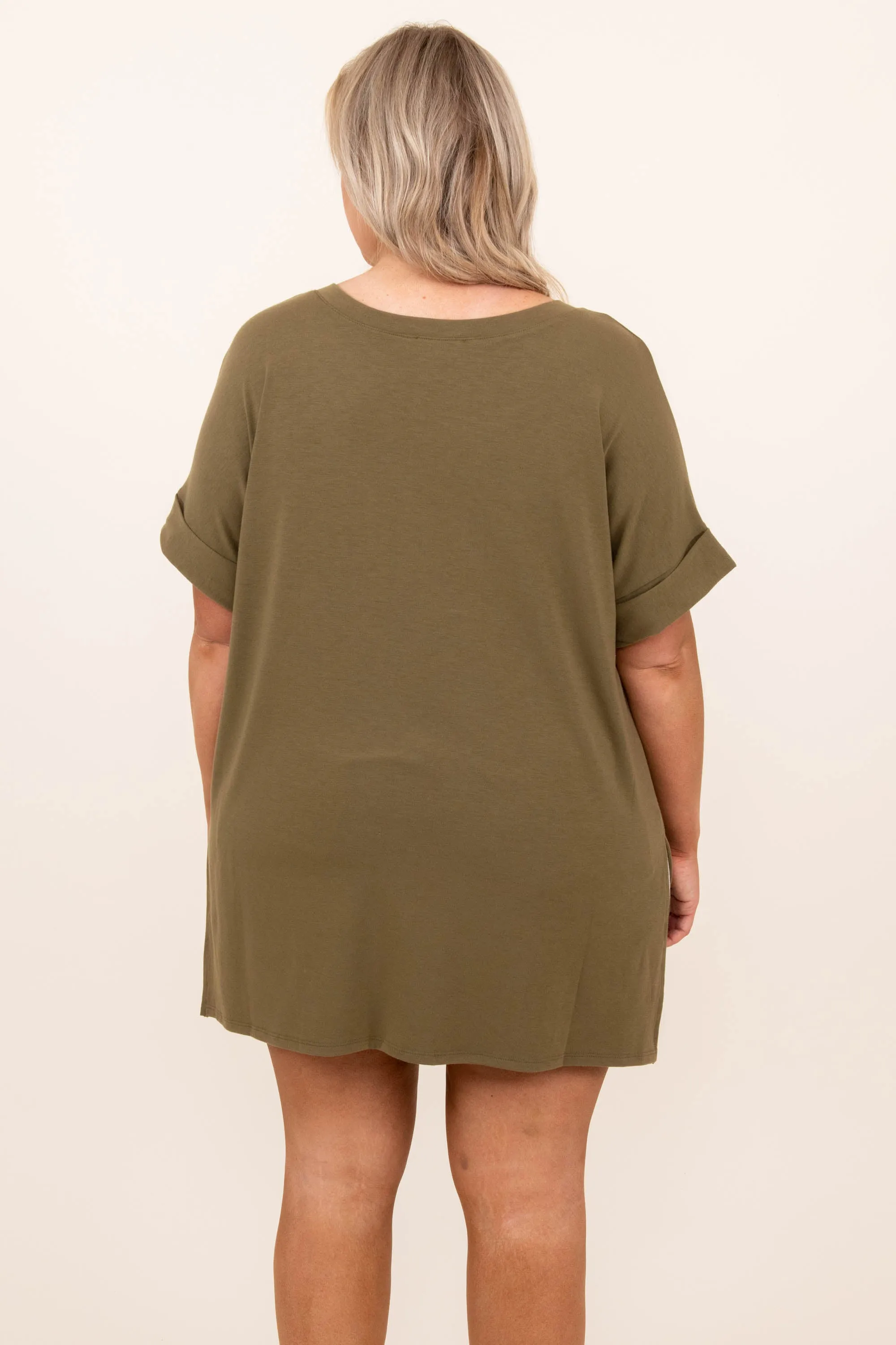 Comfy Travels Top, Dusty Olive