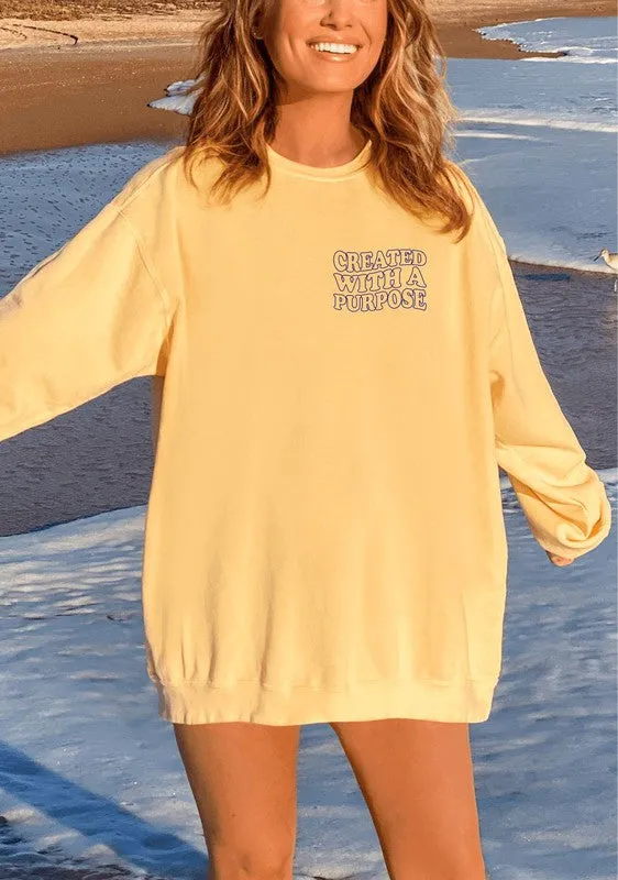 Created With Purpose Comfort Color Sweatshirt