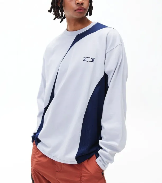 CRITIC  |U-Neck Long Sleeves Cotton Long Sleeve T-shirt Logo