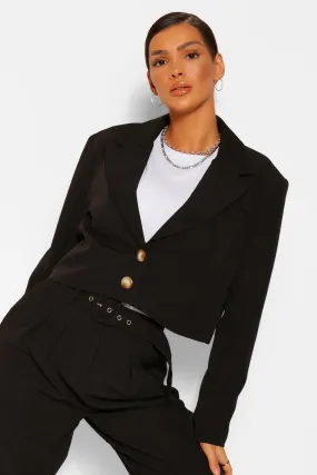 Crop Boxy Tailored Blazer