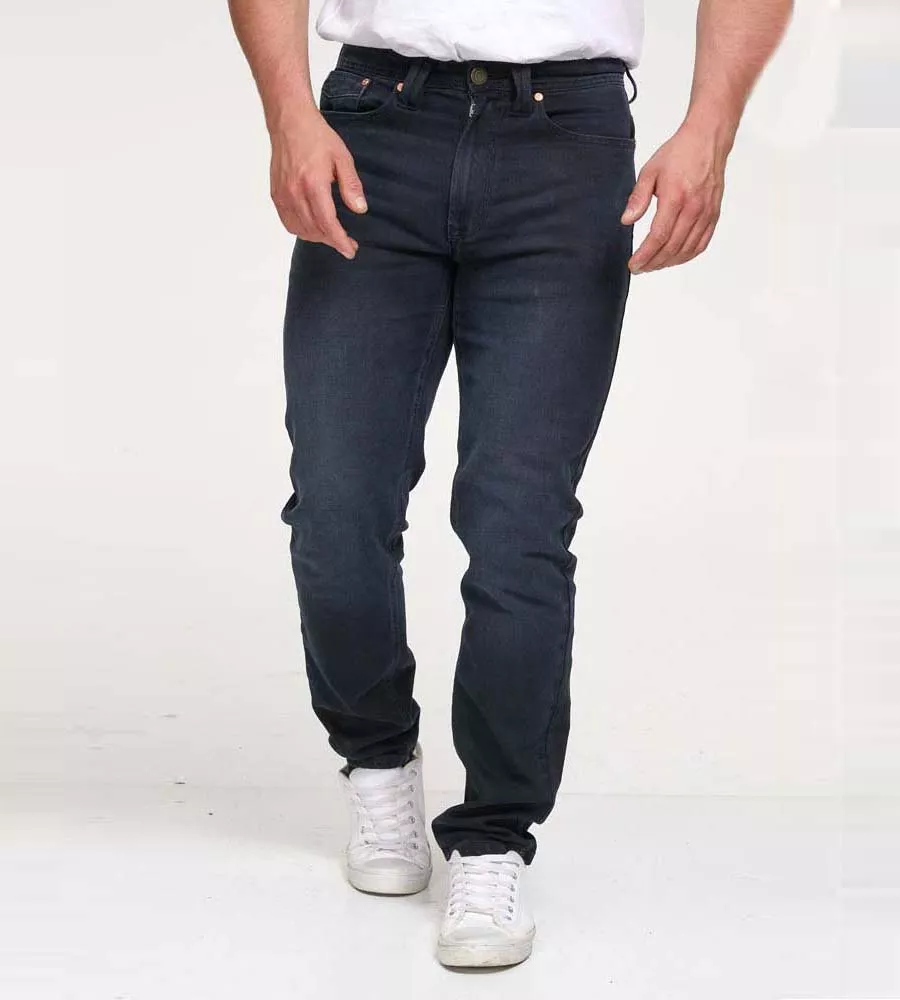 D555 Tall Mens Dark Wash Stretch Denim Jeans In 1959 Fit (HOCKLIFFE)