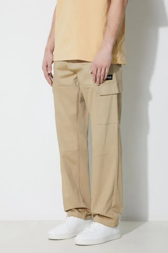 Daily Paper trousers Ecargo men's beige color 2312032