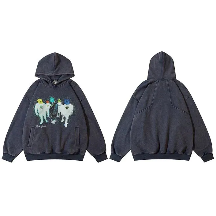 Dark Wear Shadow Graphic Pullover Hoodie