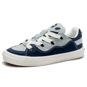 Denim blue stitching accents casual shoe sneaker 2439