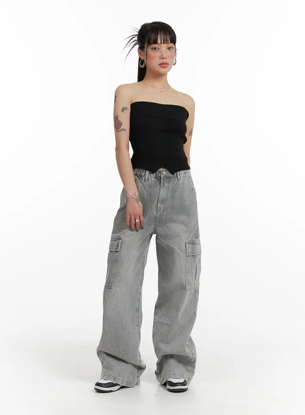 Denim Cargo Pants IF426