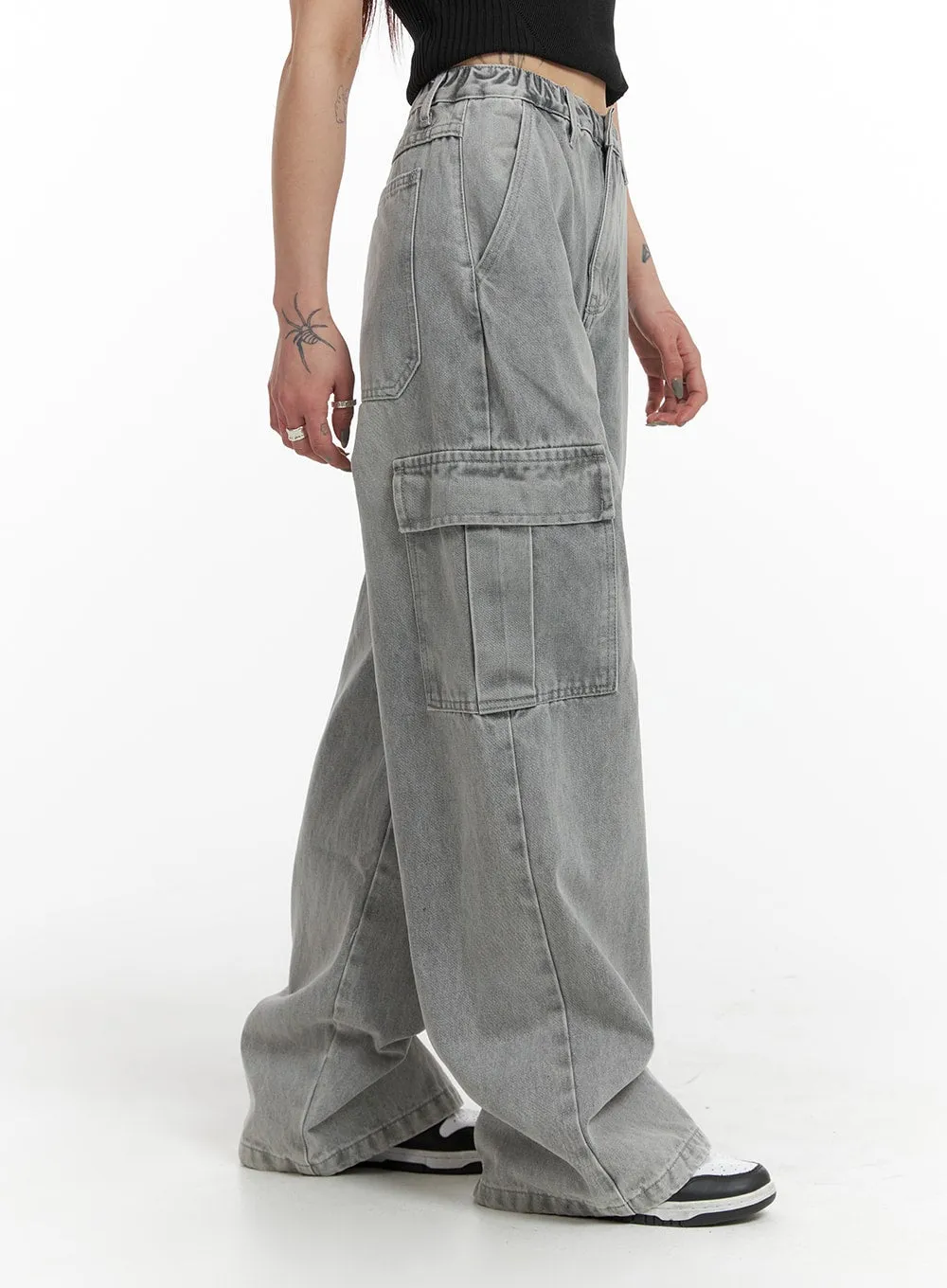 Denim Cargo Pants IF426