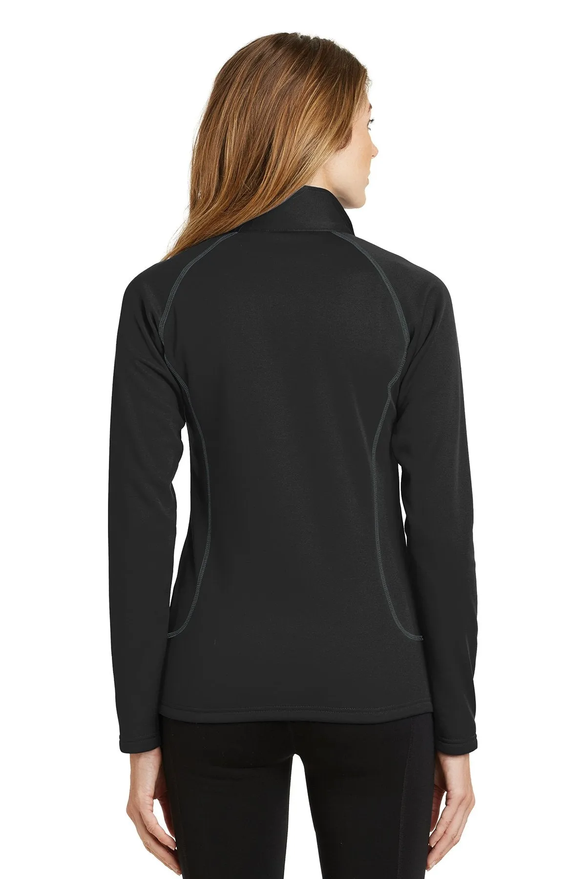 Eddie Bauer Ladies 1/2-Zip Base Layer Fleece EB237 Black [Mulhern + Kulp]