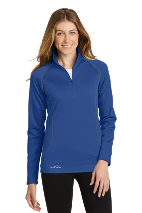 Eddie Bauer Ladies 1/2-Zip Base Layer Fleece EB237 Cobalt Blue [Mulhern + Kulp]