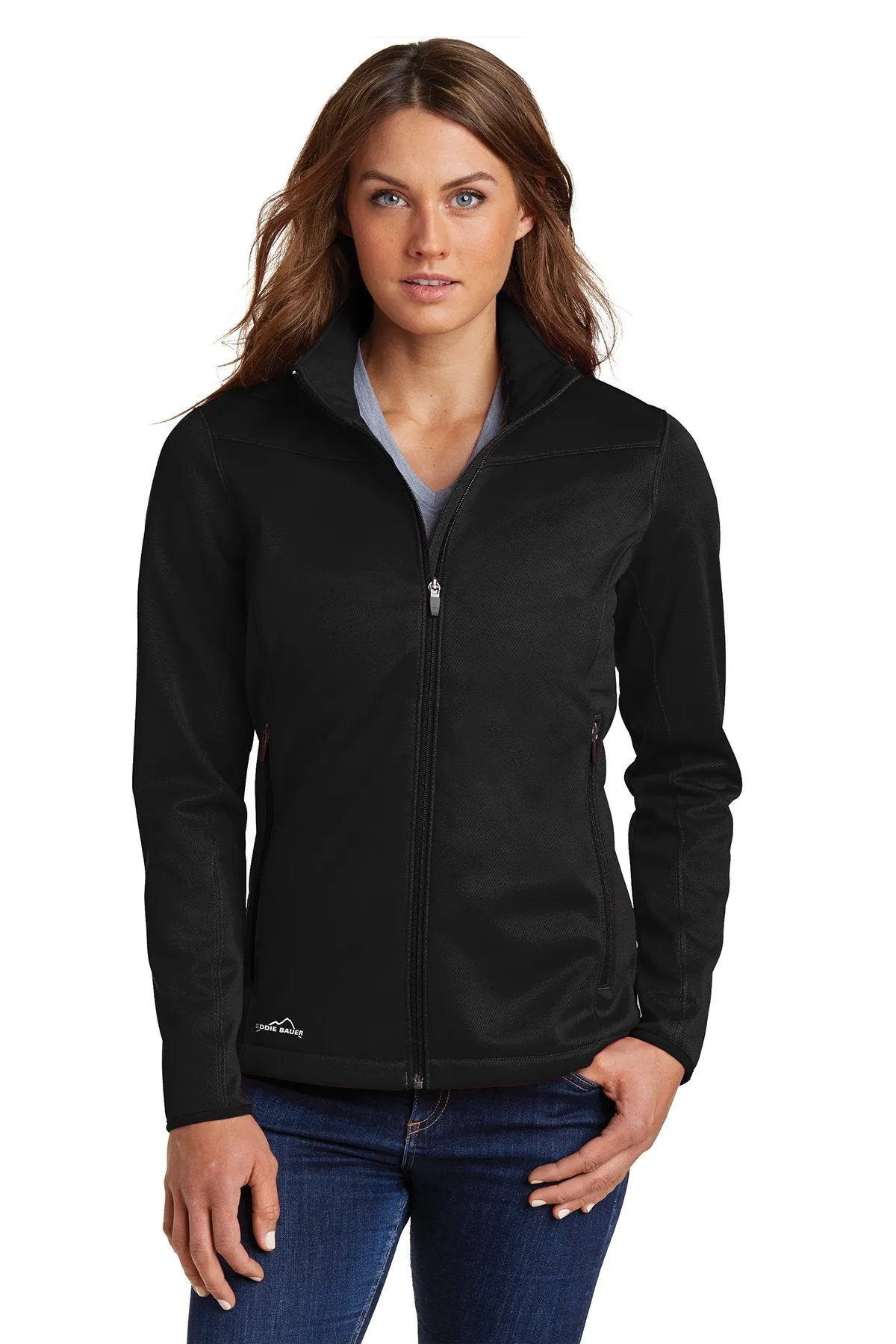 Eddie Bauer Ladies Weather-Resist Soft Shell Jacket EB539 Black [Horton Group]