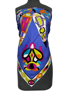 Emilio Pucci Abstract Print Silk Scarf