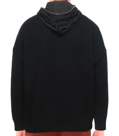 EMPORIO ARMANI  |Pullovers Wool Blended Fabrics Bi-color Long Sleeves Cotton