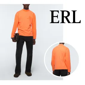 ERL  |Street Style Long Sleeves Cotton Long Sleeve T-shirt Logo