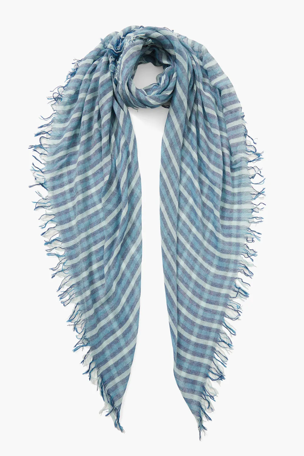 Estate Blue Linea Cashmere and Silk Scarf