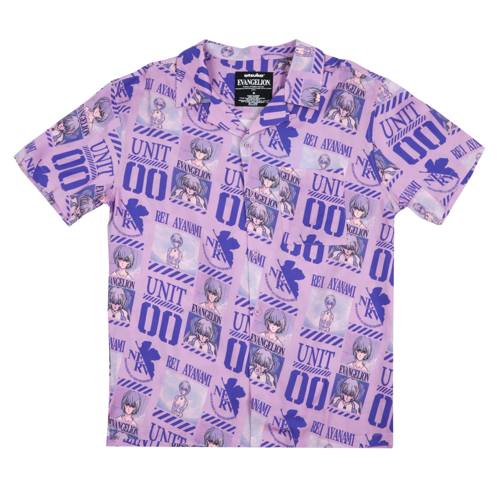 Eva Unit-00 Purple Button-Down Shirt