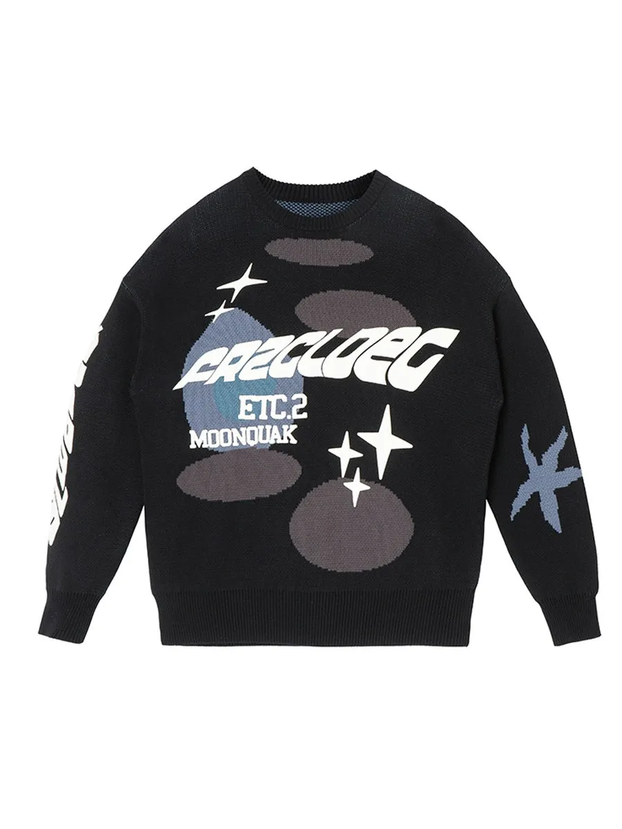 F2CE Stars Foam Print Knit Sweater