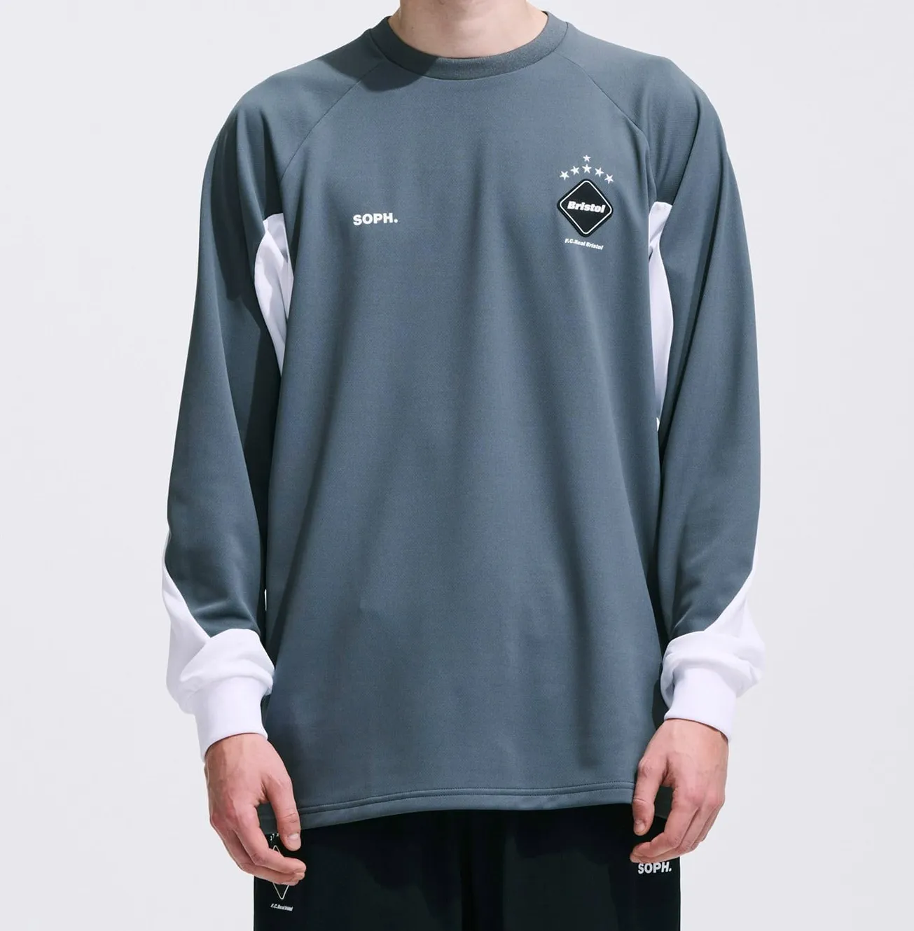 F.C.Real Bristol  |Crew Neck Long Sleeves Plain Long Sleeve T-shirt Logo