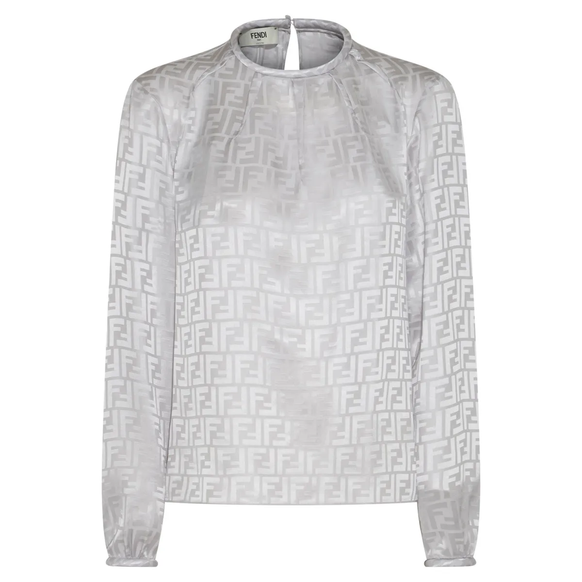 FENDI  |Monogram Casual Style Silk Long Sleeves Party Style