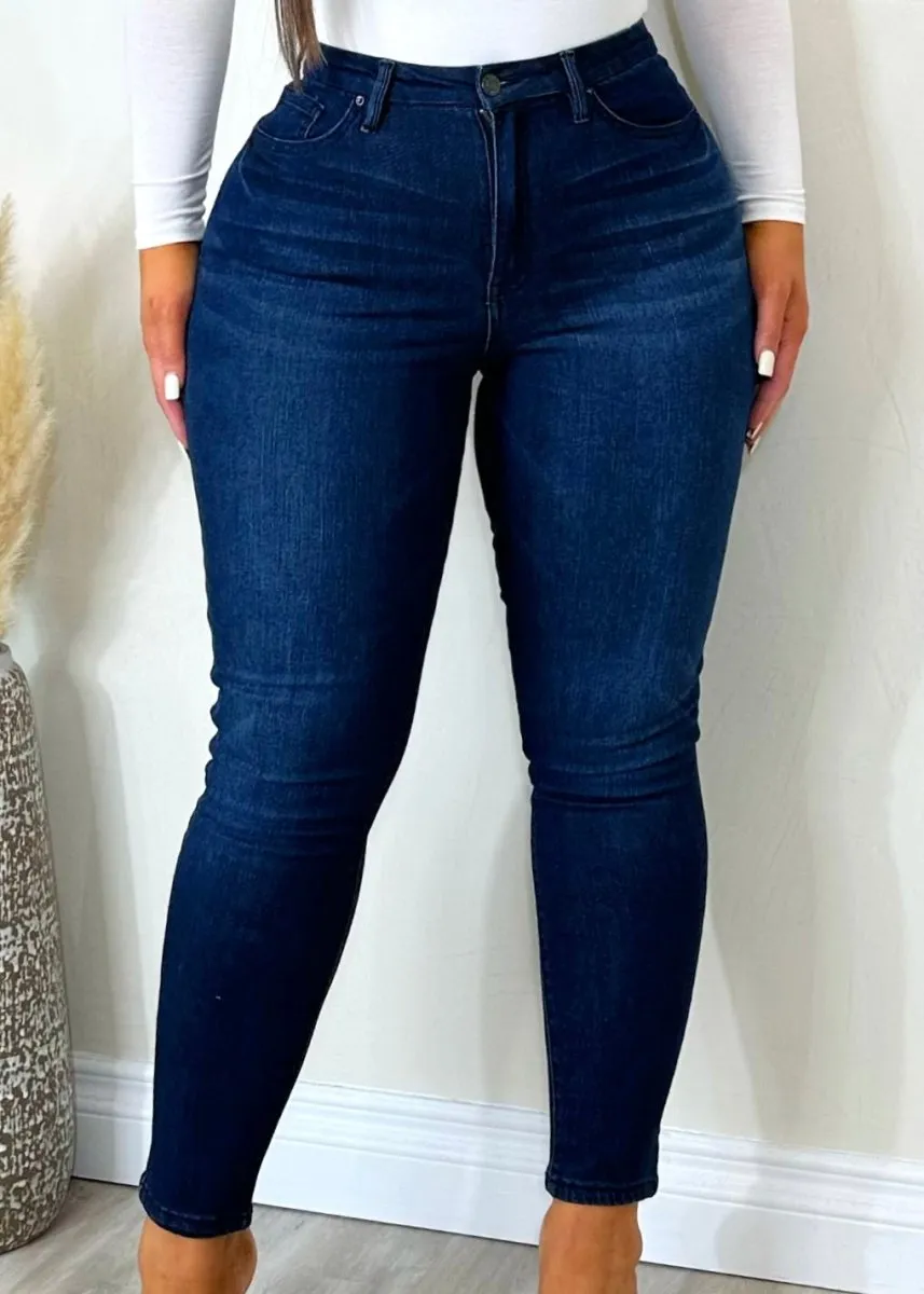 Flirty Moves Jeans Dark Blue