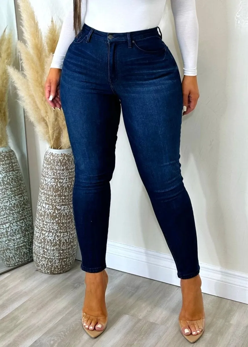 Flirty Moves Jeans Dark Blue