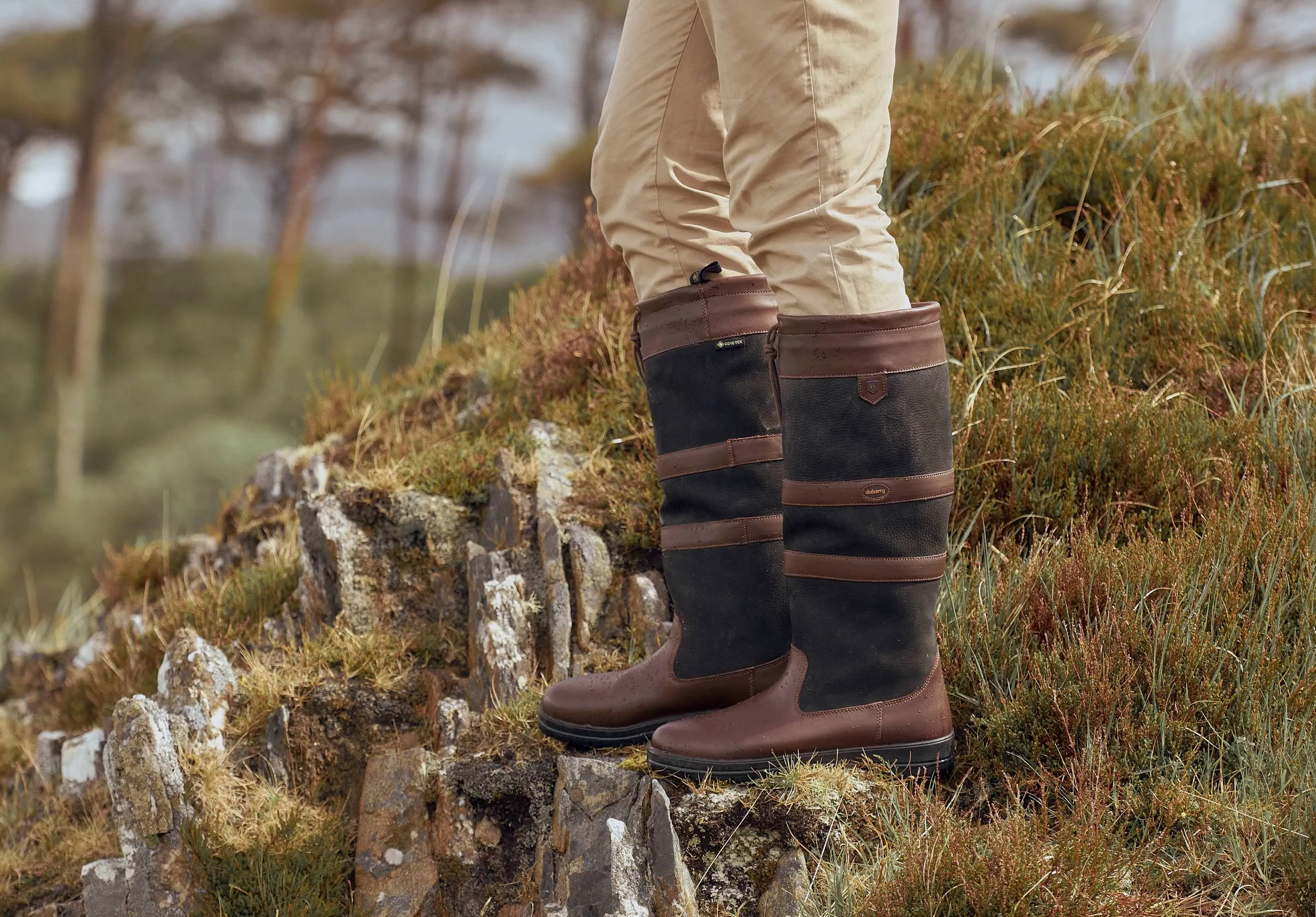 Galway Mens Country Boot  - Black/Brown