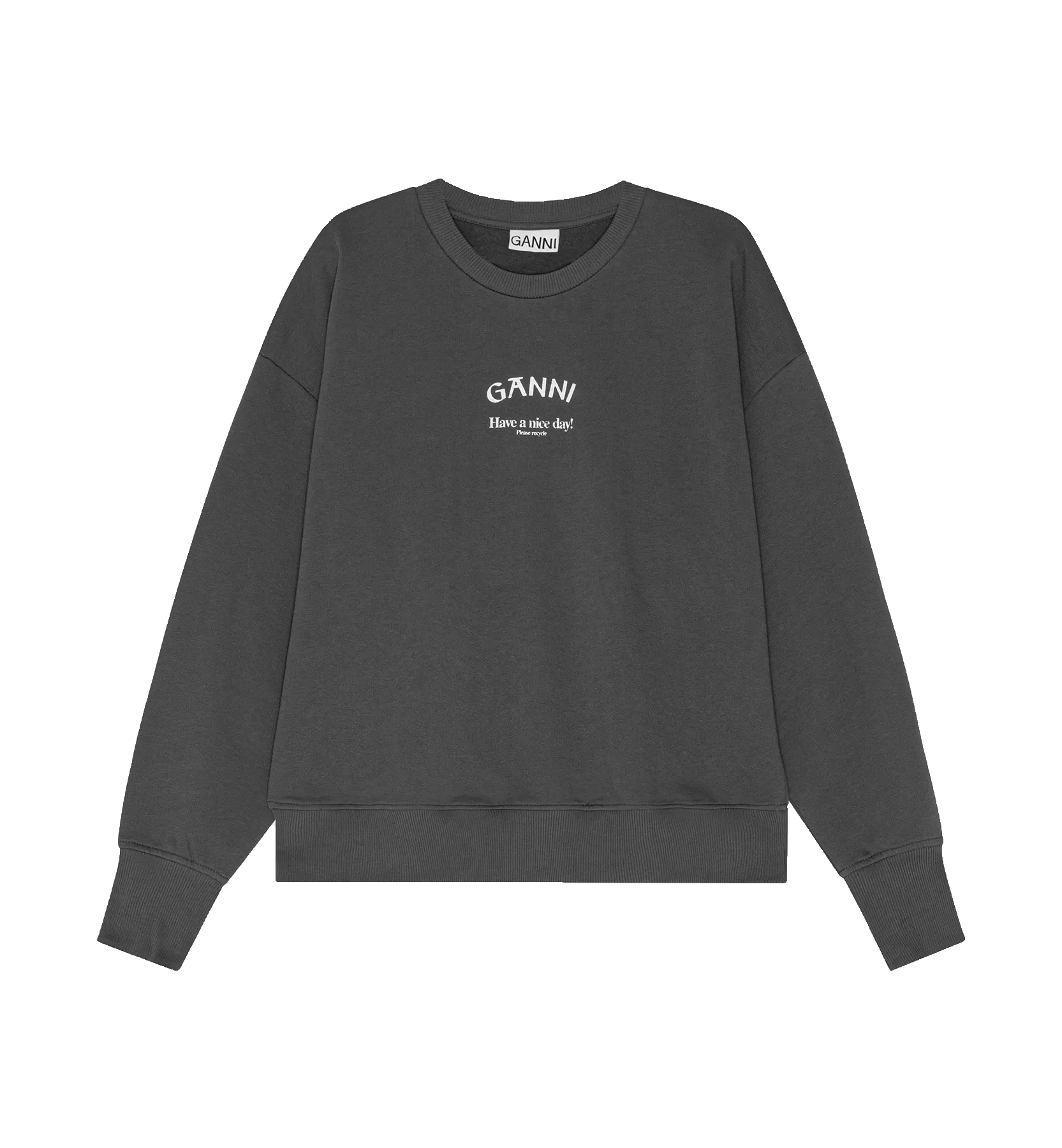 GANNI Black Isoli Oversized Sweatshirt