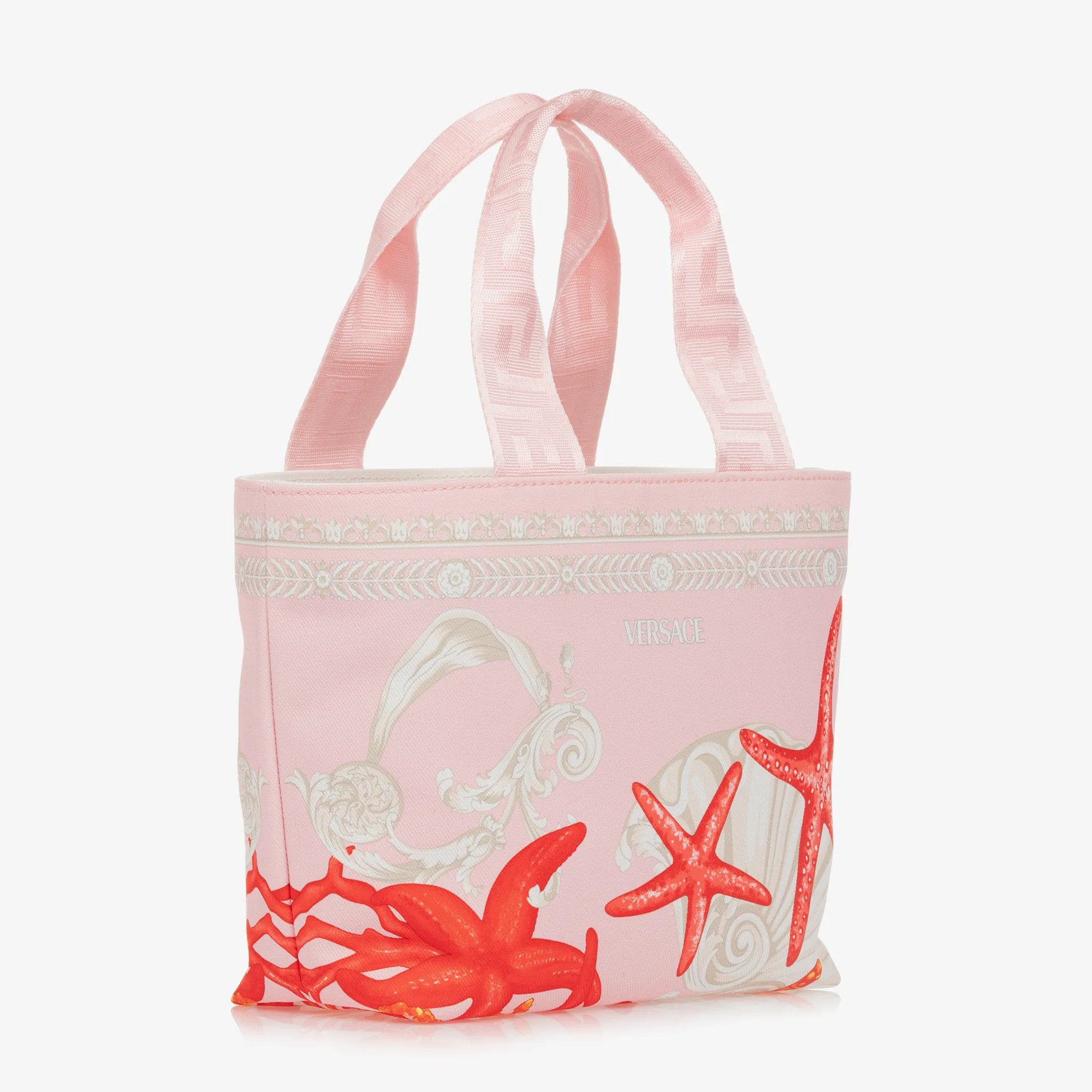 Girls Pink Barocco Sea Tote Bag (28cm)