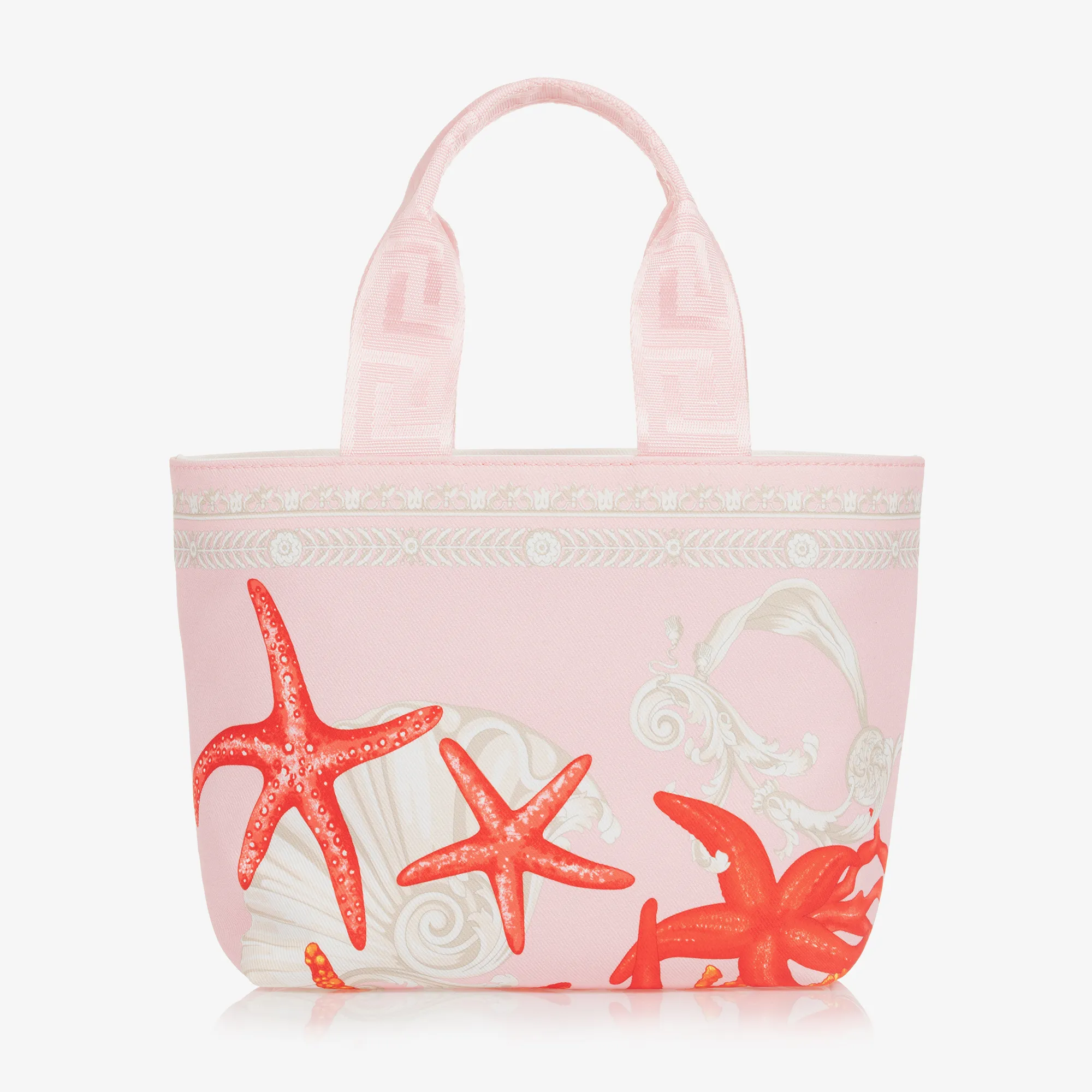 Girls Pink Barocco Sea Tote Bag (28cm)