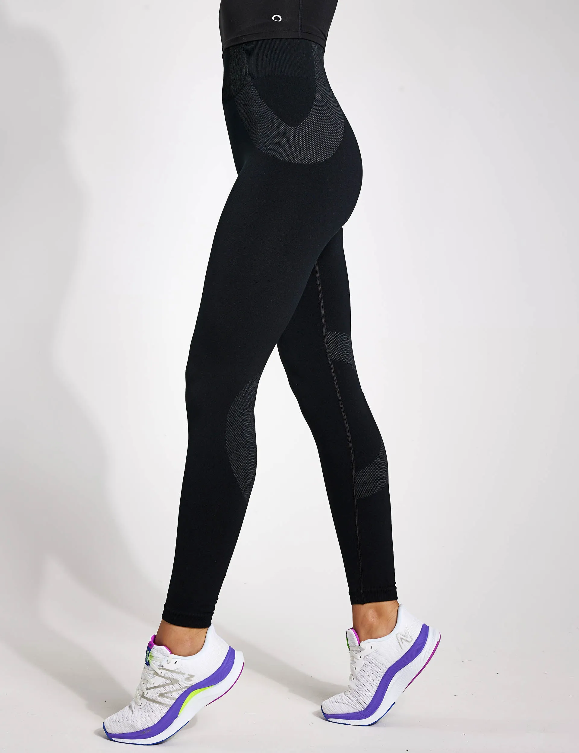 Go Seamless High Waisted Gym Leggings - Black