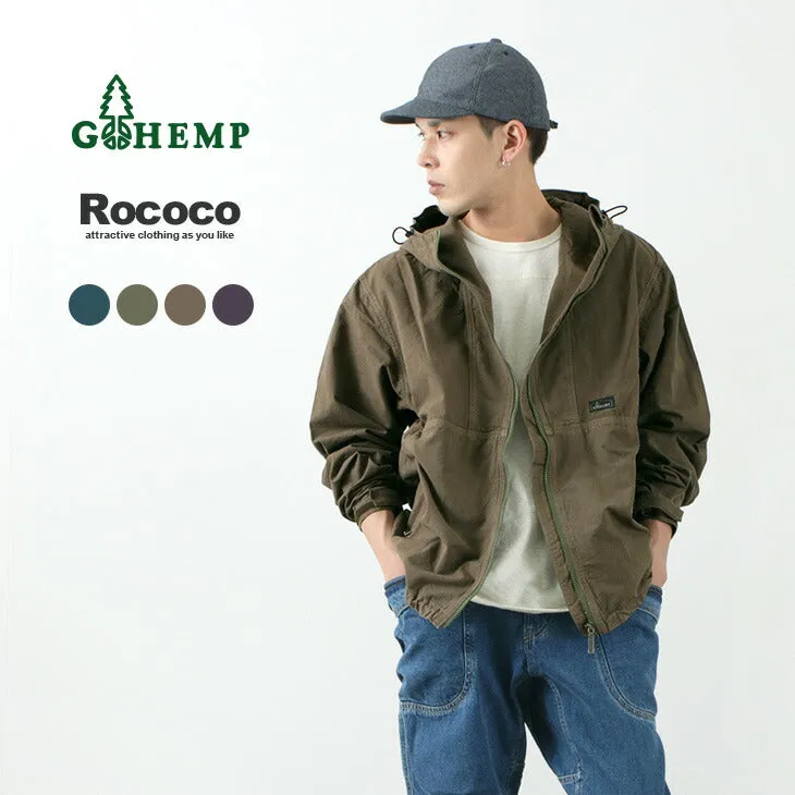 GOHEMP（ゴーヘンプ） 別注 ヘンプジャム パーカー / メンズ / ヘンプ コットン / ウェザークロス / ライトアウター / GHJ6117WRC / HEMP JAM PARKA