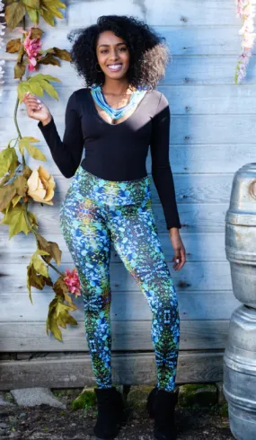 Green Liquid Light Ladyhawke Leggings