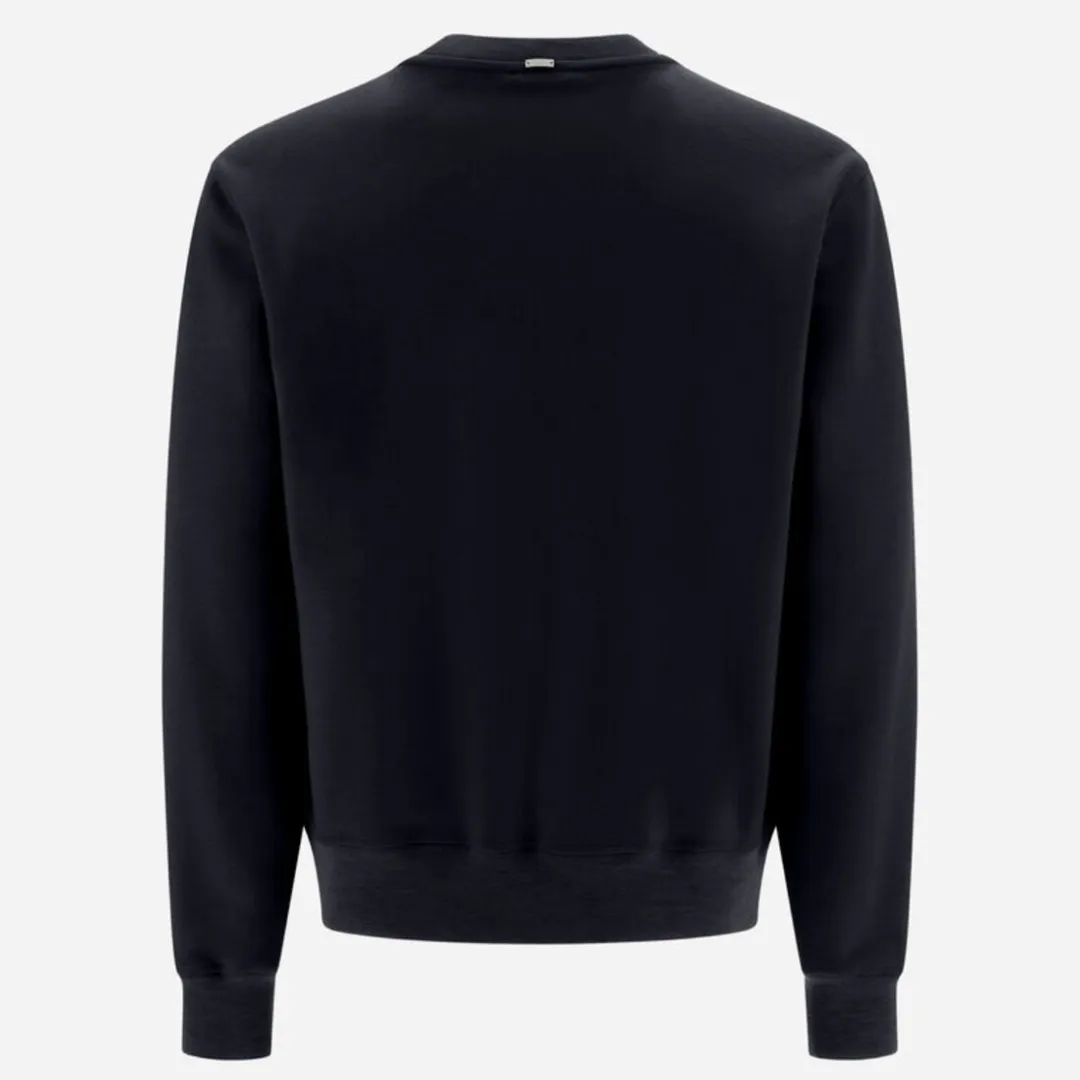 HERNO  |Crew Neck Pullovers Unisex Wool Nylon Long Sleeves Plain