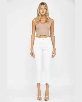 High Rise Crop Flare Jeans