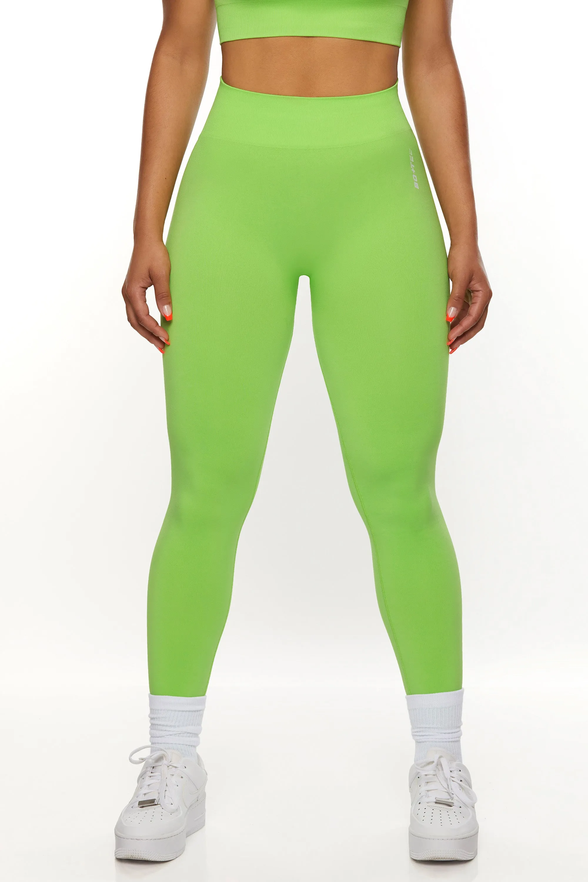 High Waist Seamless Leggings in Green